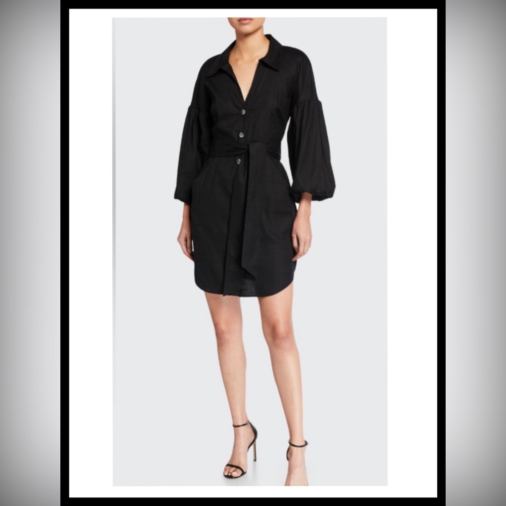 🎉HOST PICK!! 🎉VERONICA BEARD-SAMY LINEN mini DRESS - Black NWT❤️